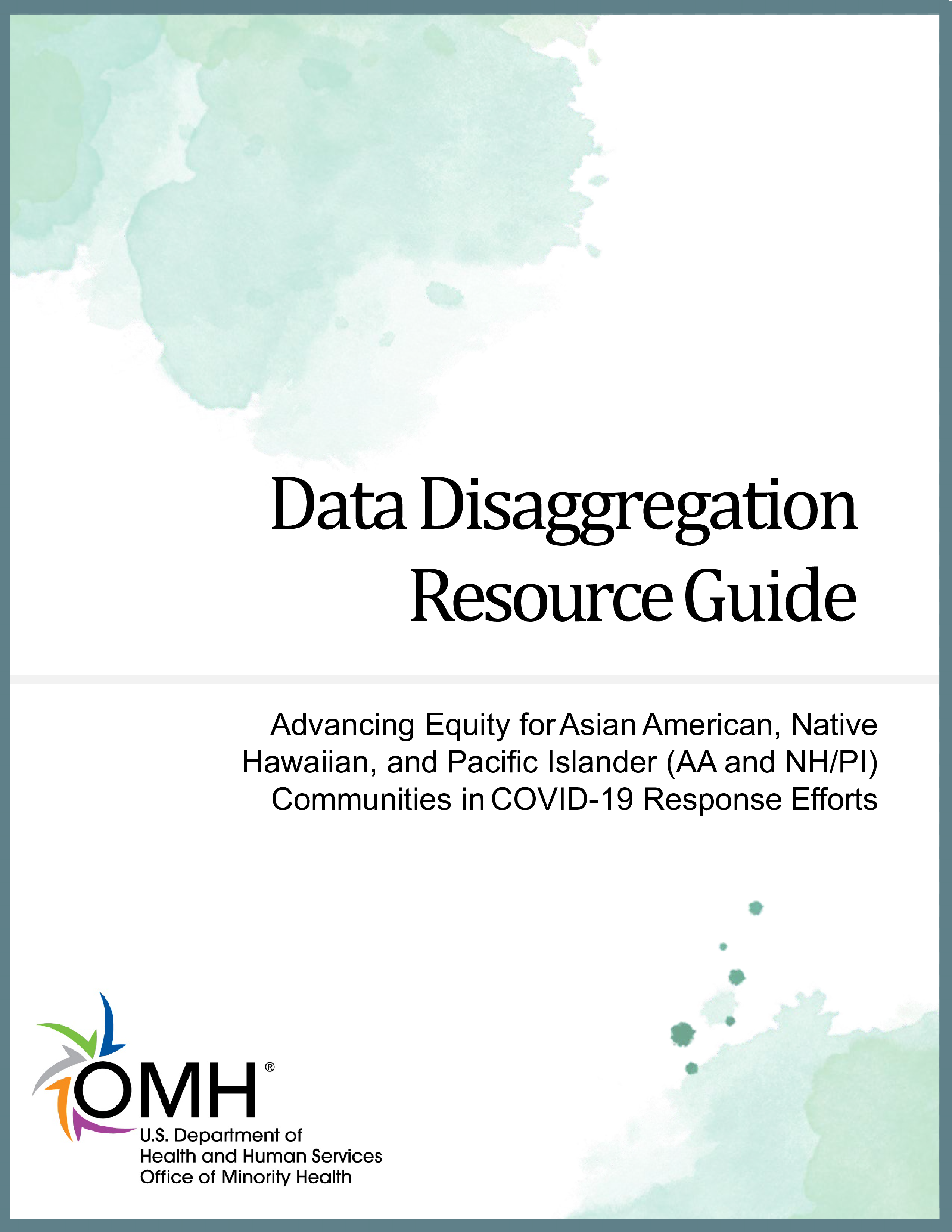 The title page of a report detailing ways to advance equity for Asian American, Native Hawaiian, and Pacific Islander (AA and NH/PI) communities in COVID-19 response efforts.