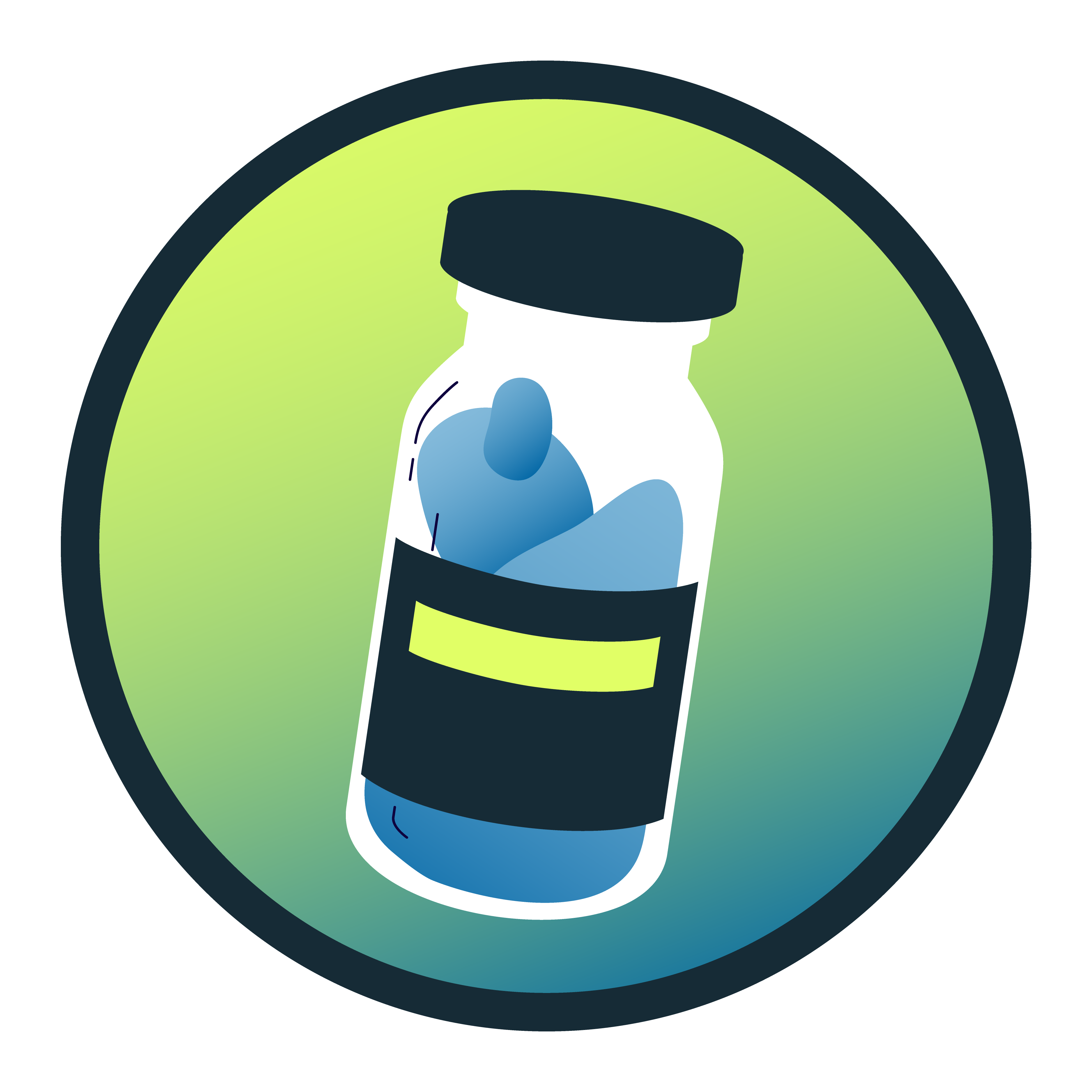Stylized illustration of a medicine or pill bottle