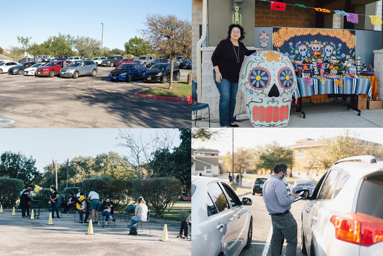 Community members attending El Buen's community vaccine outreach events 