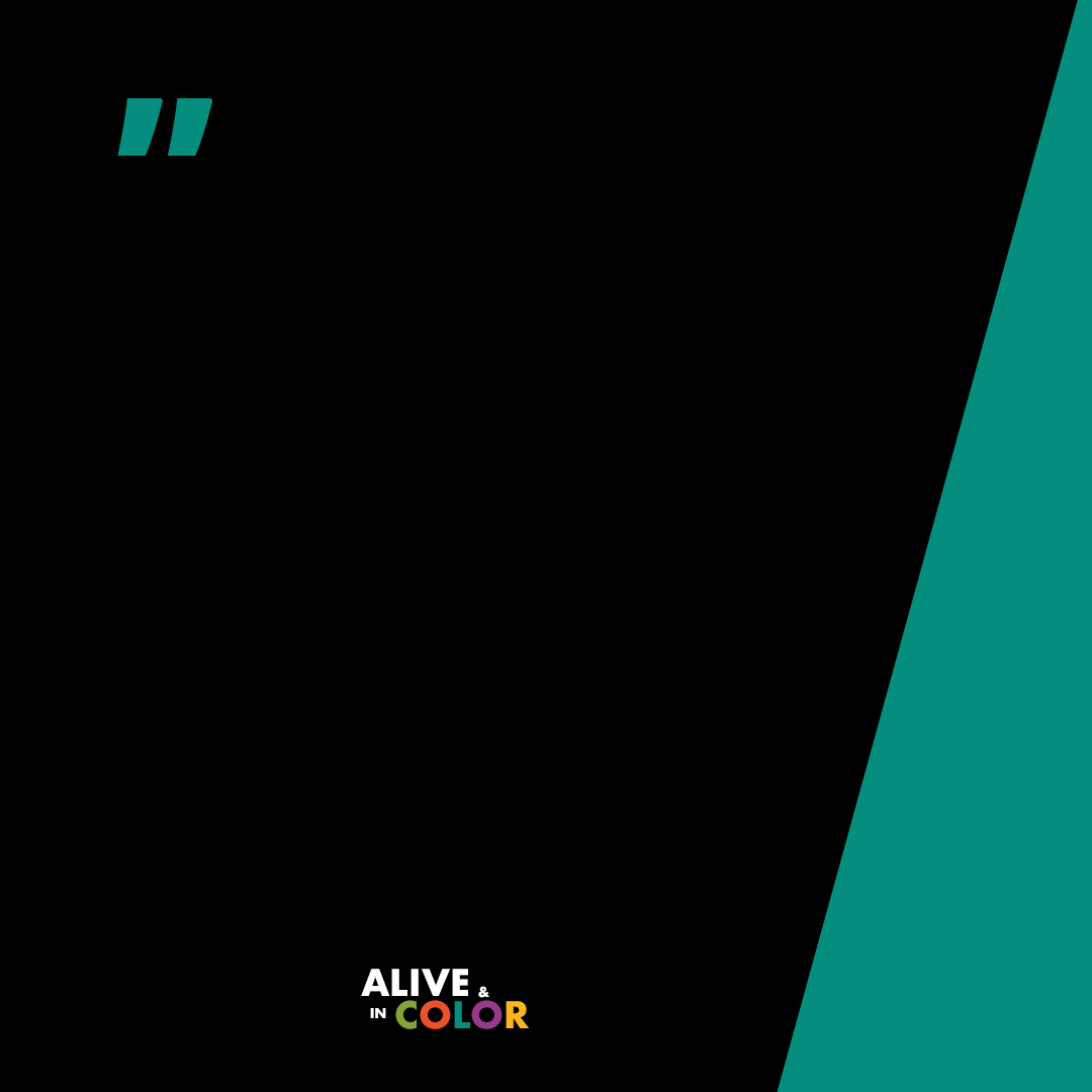 social media background template black with green triangle. Alive & in Color logo at bottom