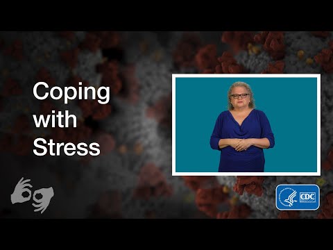 Screenshot of the video from CDC on COVID-19 and Coping with Stress in American sign language