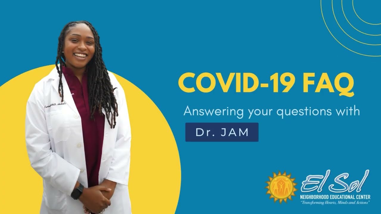 screenshot of a video introduction. Dr. Jam, a Black woman, is pictured. The El Sol logo is on the bottom