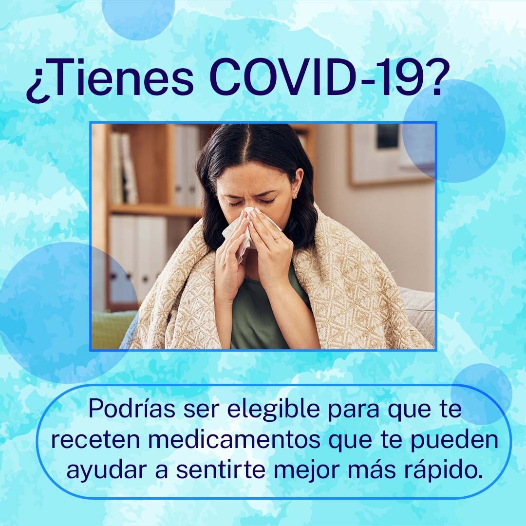 Graphic shows a white woman with a blanket around her shoulders blowing her nose.