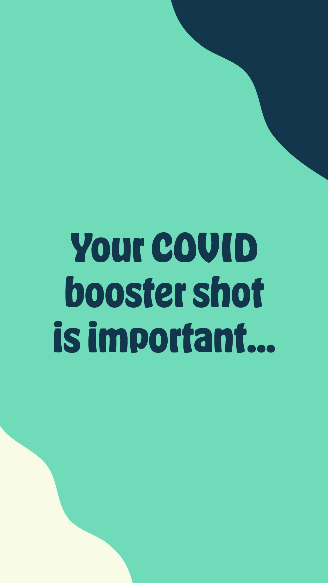 Text reads "Your COVID booster shot is important"