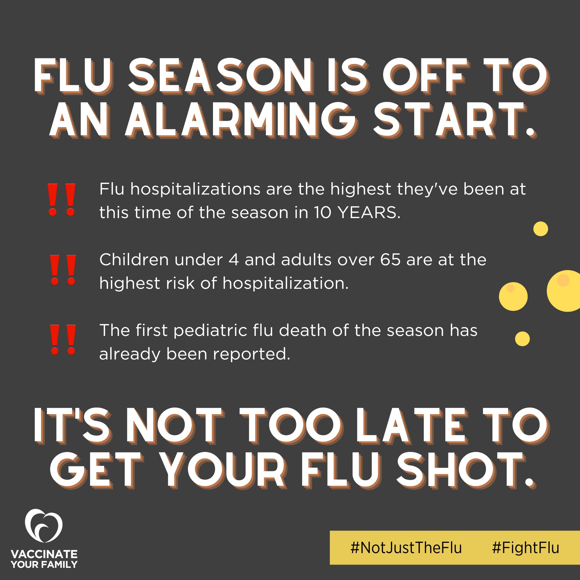 graphic saying flu season is off to an alarming start