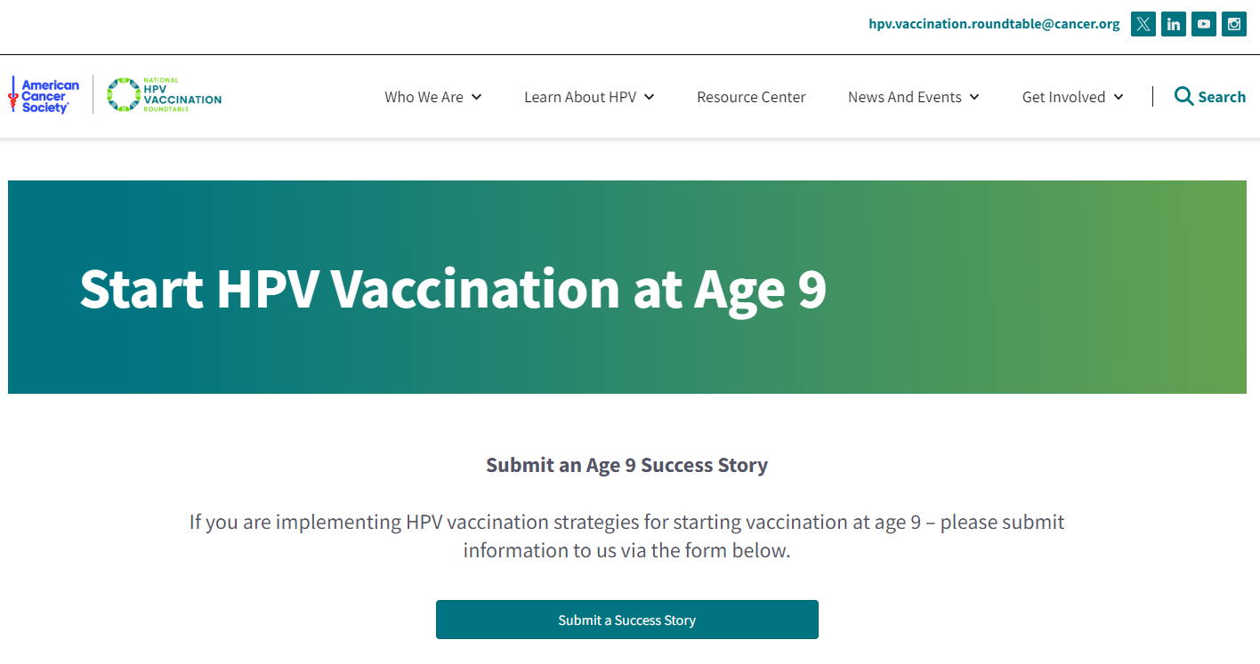 HPV roundtable webpage