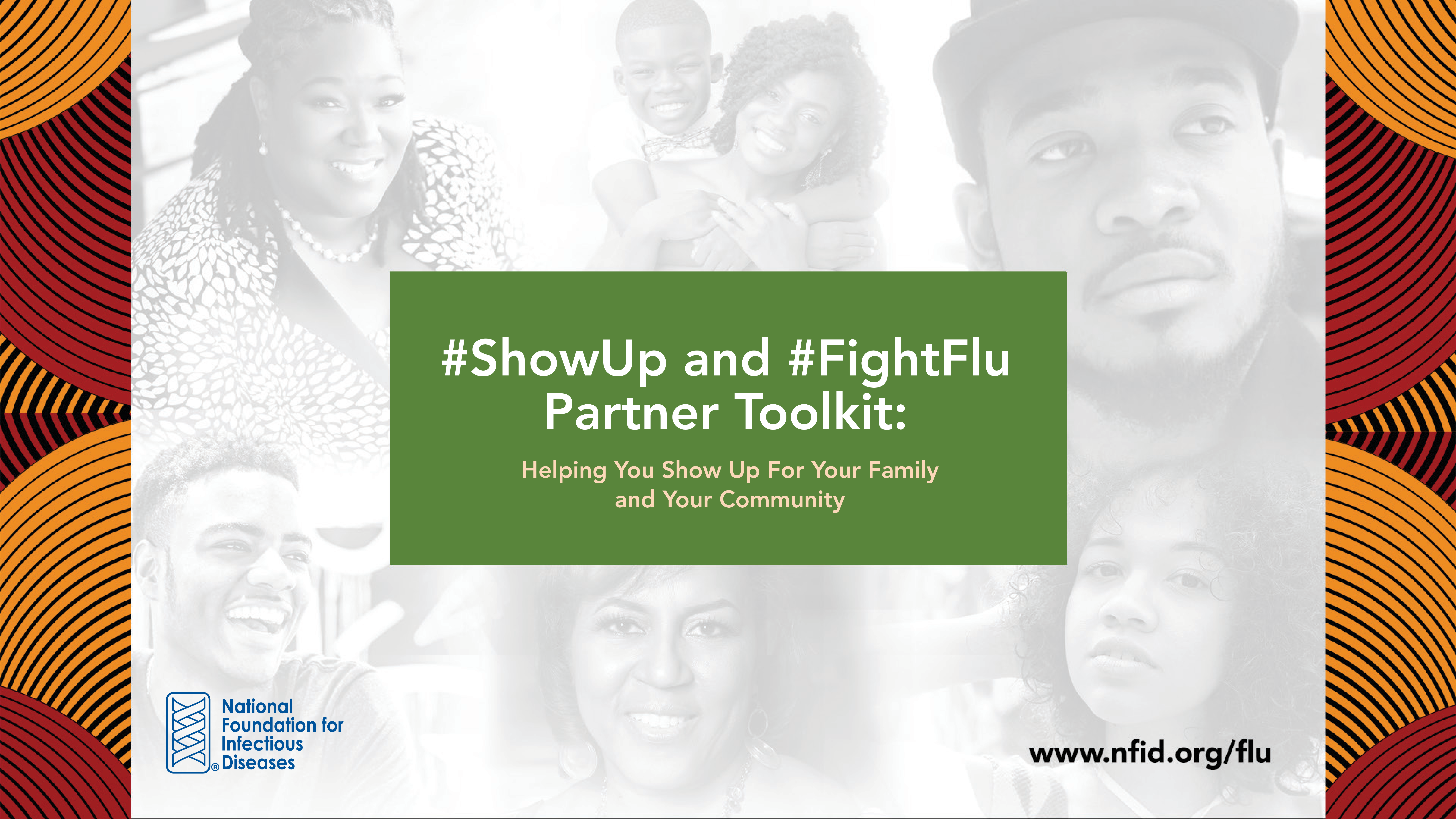 cover page #ShowUp and #FightFlu Partner Toolkit: Helping You Show Up For Your Family and Your Community