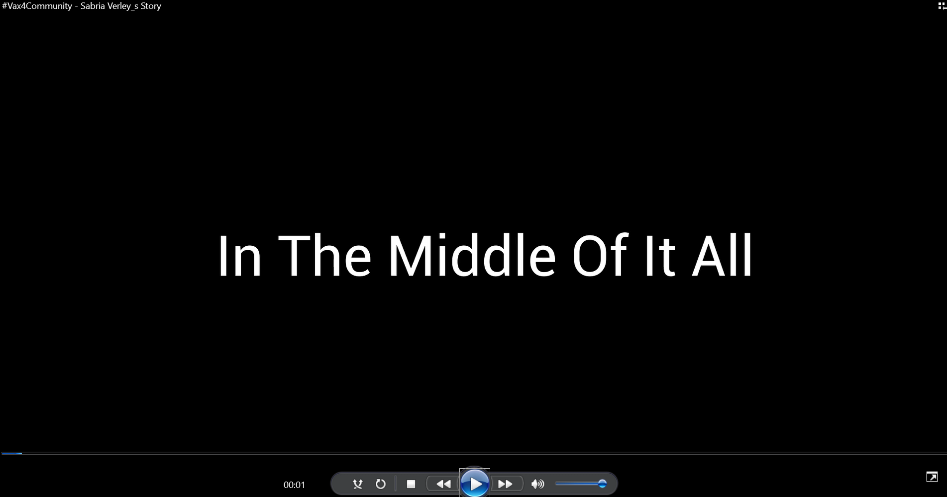 Video title reads "In the Middle of It All"
