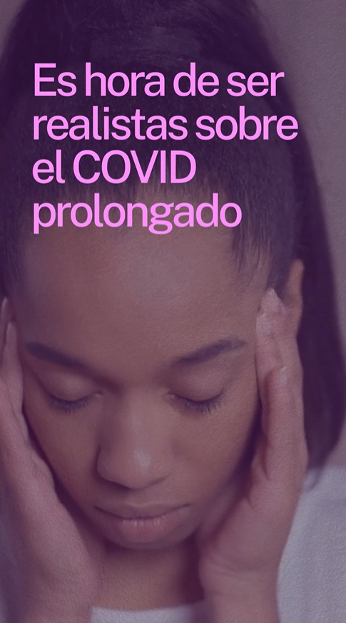 Video still shows a close up of a young Black woman with her eyes closed, massaging her temples.