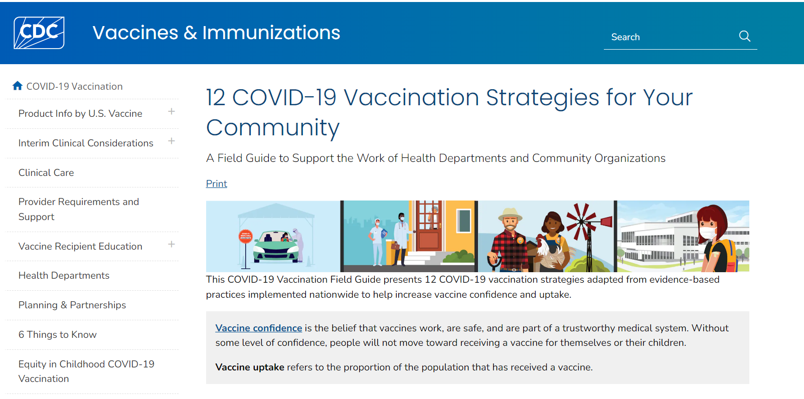 cdc webpage