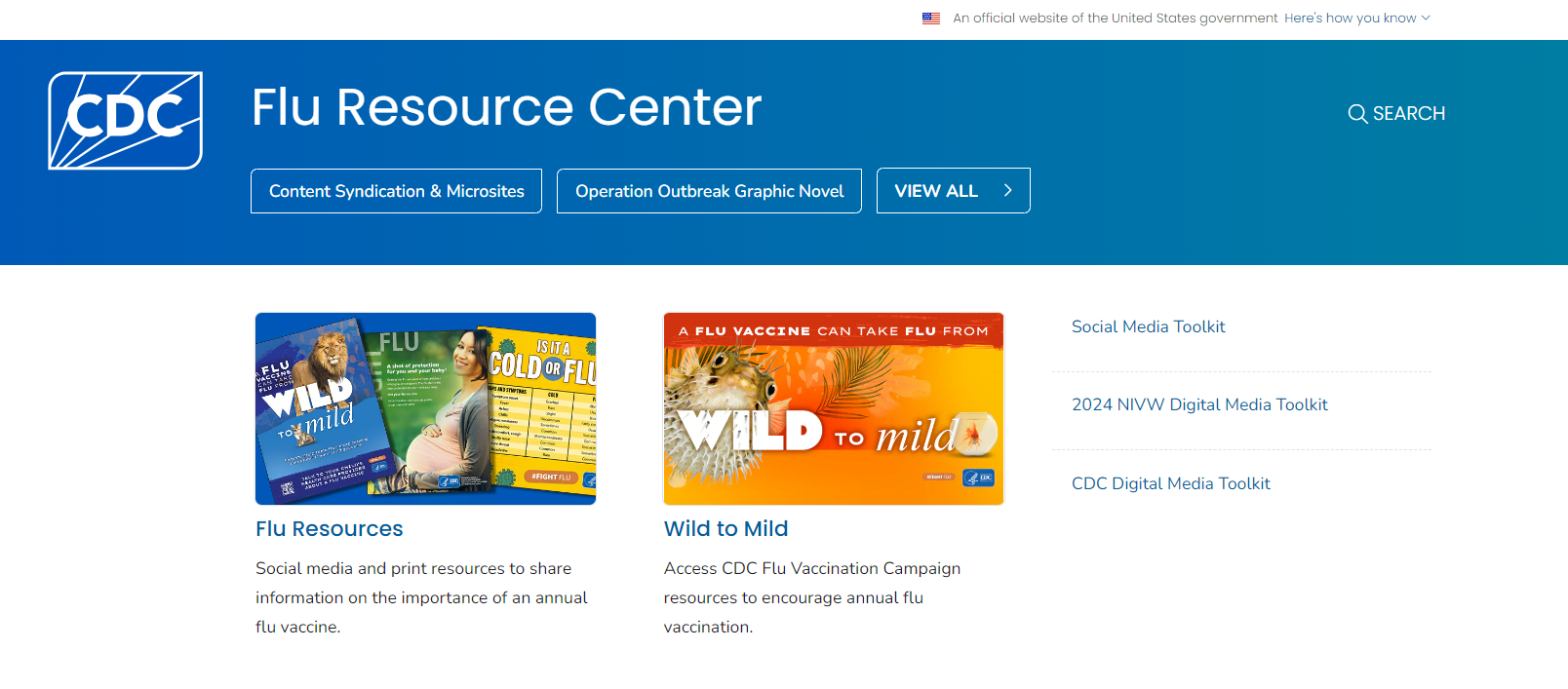 cdc webpage