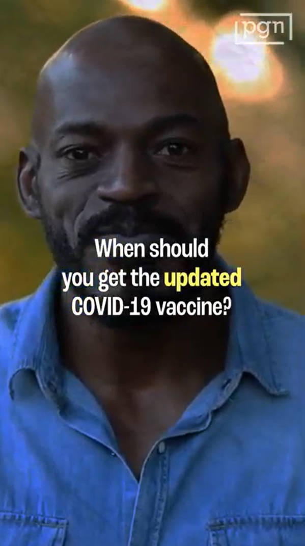 Video still shows text over the image of a Black man in a button-down shirt looking into the camera and smiling.