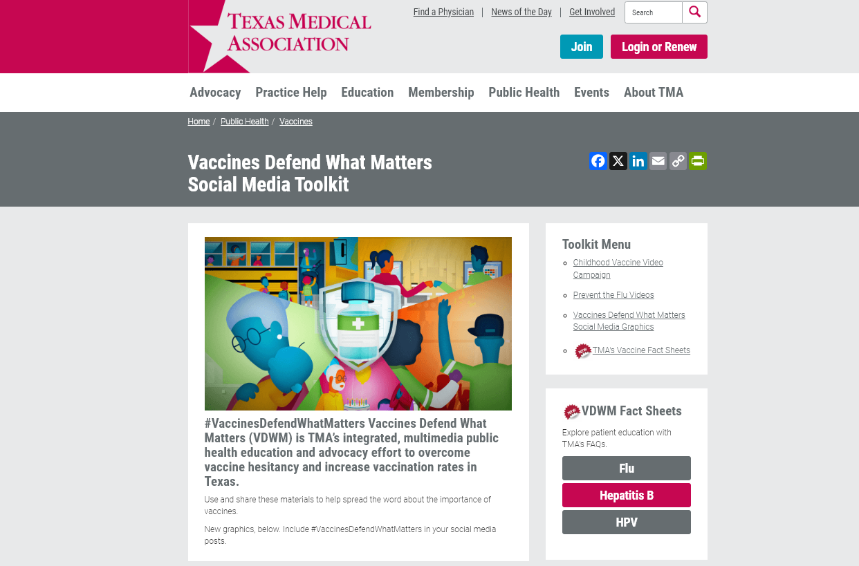 Banner image on a webpage features multiple cartoon icons, including a mother holding a baby, children boarding a school bus, families cheering at an event, and two students sitting at computers.