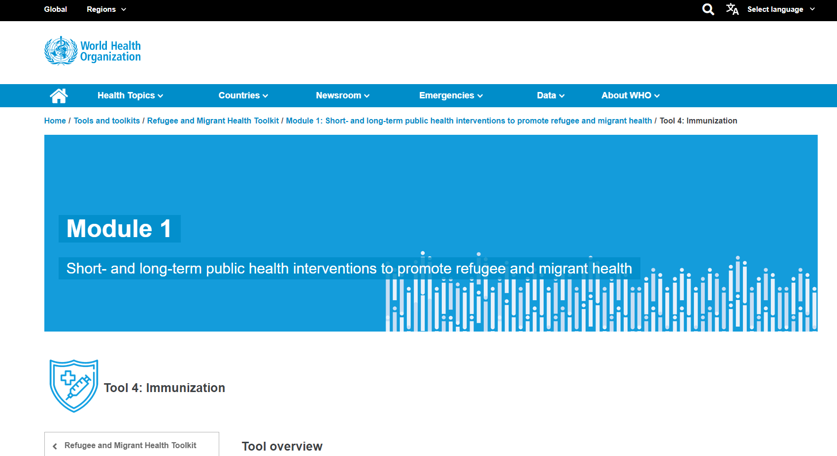 World Health Organization immunization toolkit website.