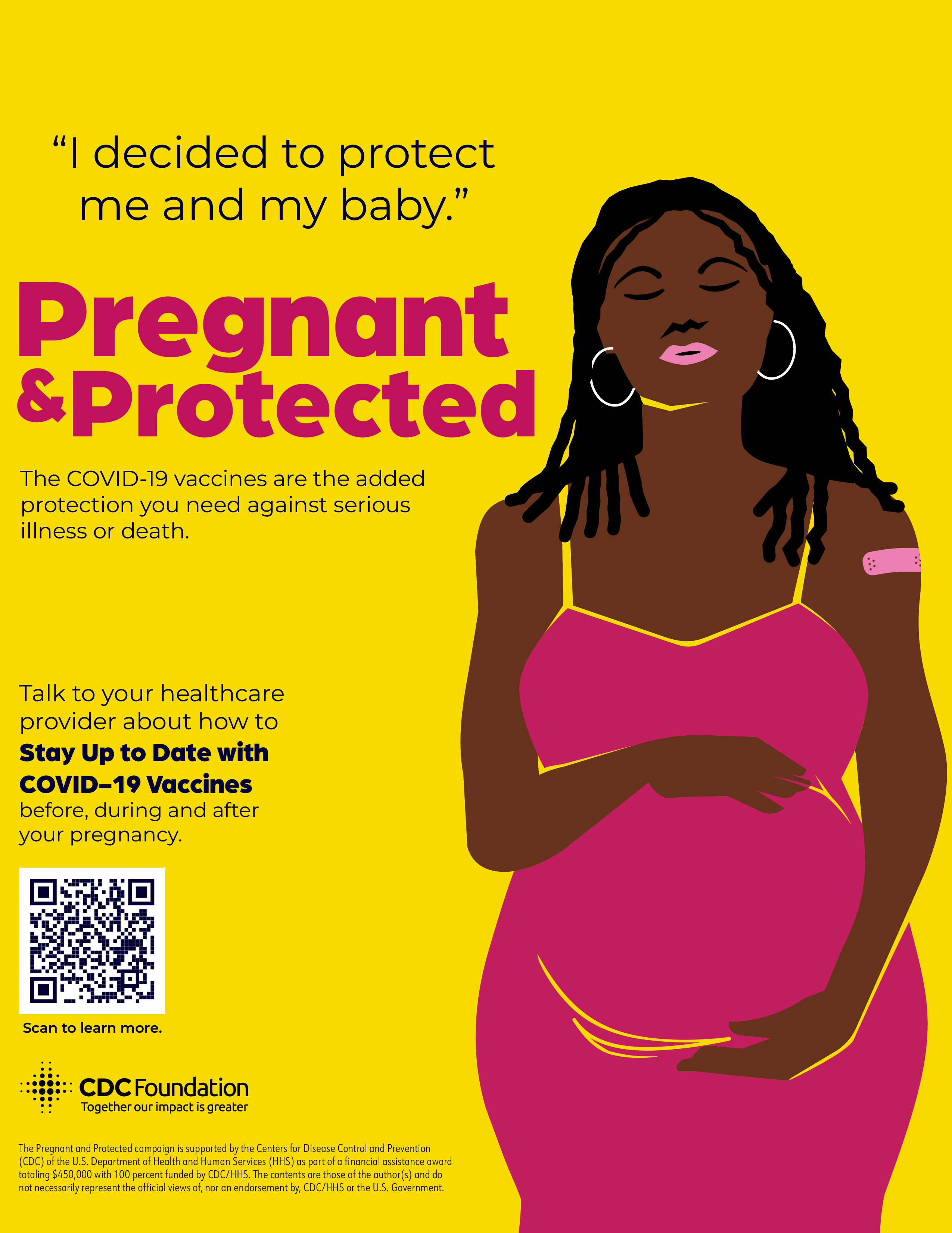  Illustration of a Black woman holding her pregnancy in her hands