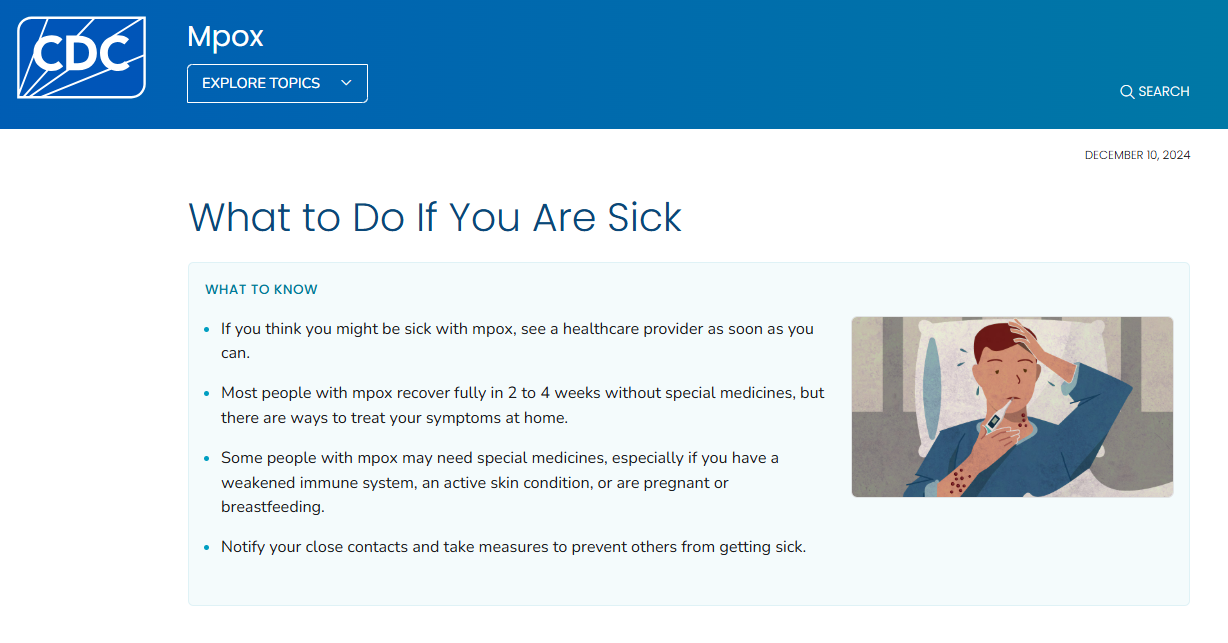 CDC webpage