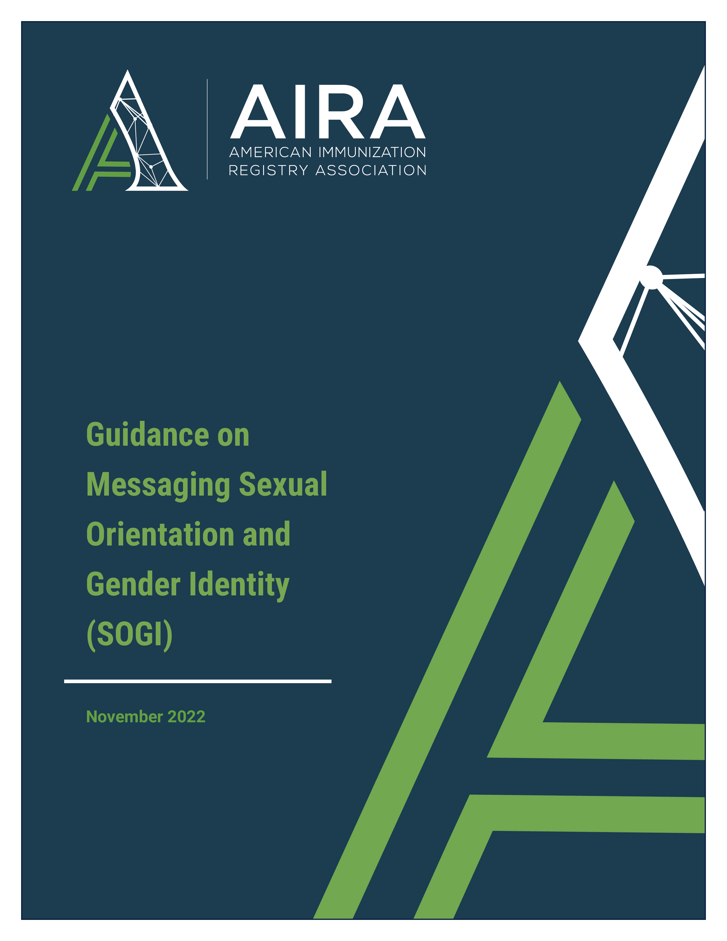 Report cover with AIRA logo and blue, green, and white color scheme.