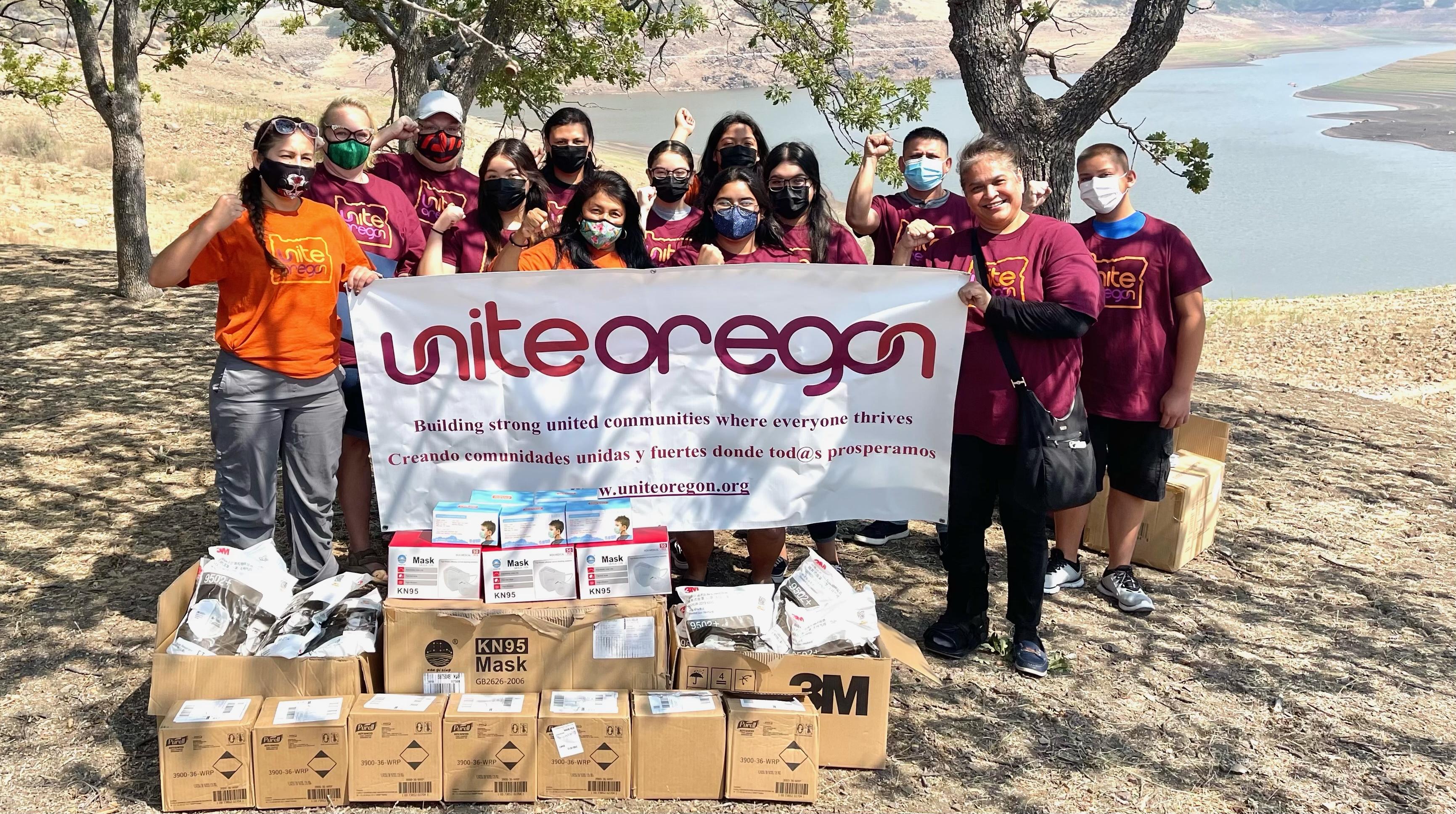 Unite Oregon members at an event outdoors
