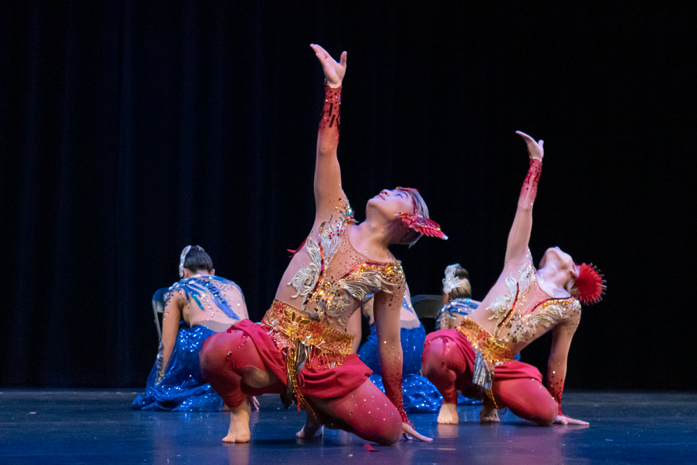 Dancers performing in a show